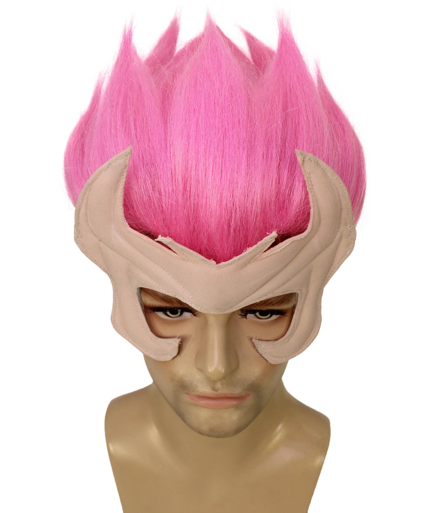 Wigs2you H-6917 メンズ アメリカンコミック ミュータント スーパーヒーロー ピンクウィッグ | ハロウィンに最適 | 難燃性合成繊維
