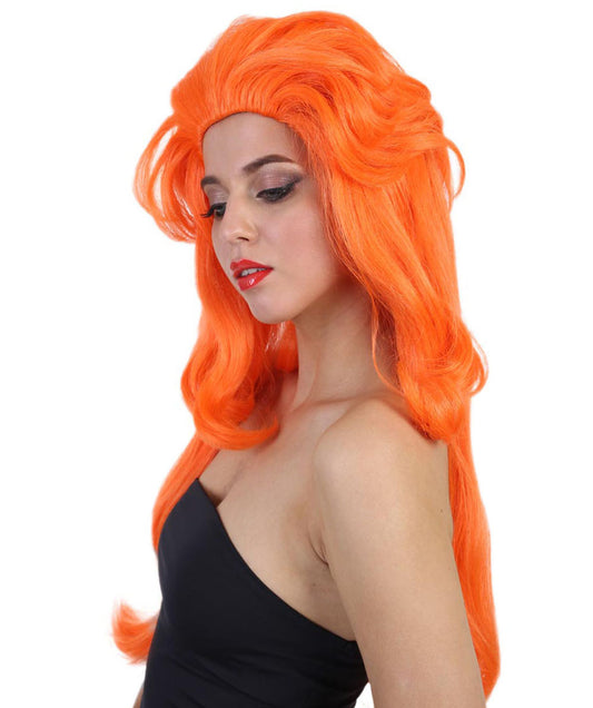 Wigs2you ハロウィンおよびパーティー用プレミアムレディース H-510 オレンジ "レディー・ガガ" 長いウィッグ