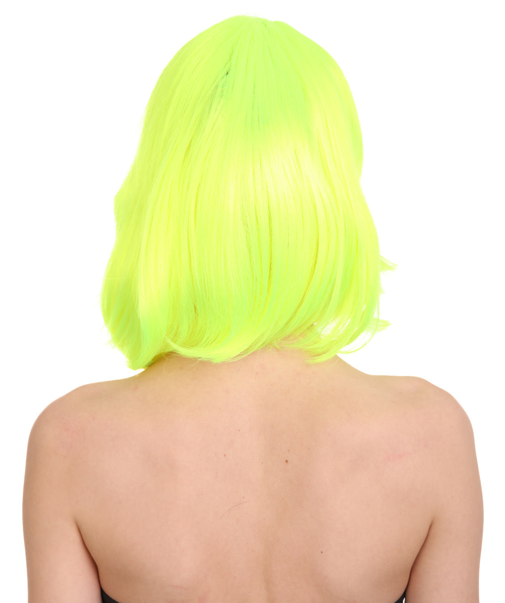 Wigs2you ハロウィン パーティー プレミアム 簡単に着用できる H-1152 とても快適なネオン グリーン カーリー レディ ウィッグ