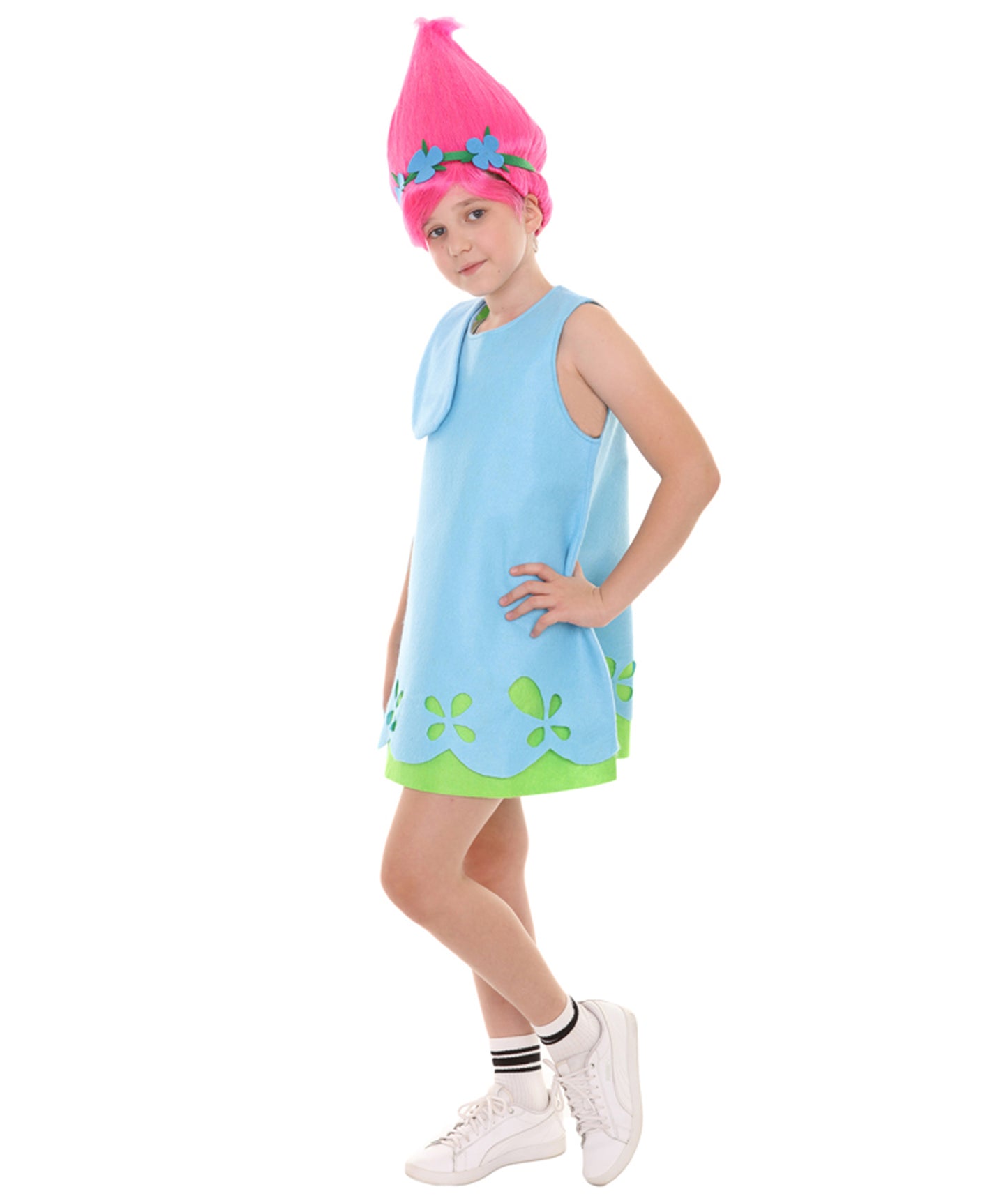 チャイルドのトロール JCP-011(Kids) ドレス コスチューム ブルー コスプレ コスチューム