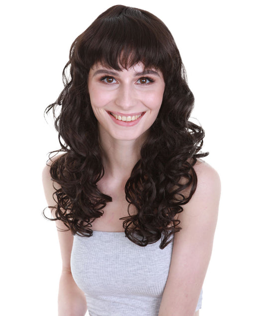 Wigs2you ハロウィンパーティープレミアム レディース H-1025 着用しやすい ベラウィッグ ダークブラウン色