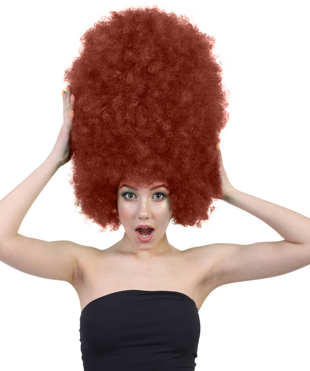 Wigs2you ハロウィンパーティ プレミアムレディース H-2018 着用しやすい 超巨大 ダークオーバーン アフロウィッグ 最高の華やかさのための