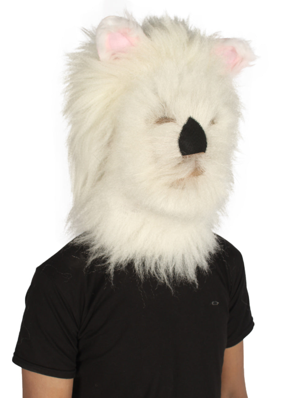 ハロウィンパーティ プレミアムメンズ H-5548 ホワイト スパイクファーキャット コスプレウィッグ & マスク 合成繊維の髪