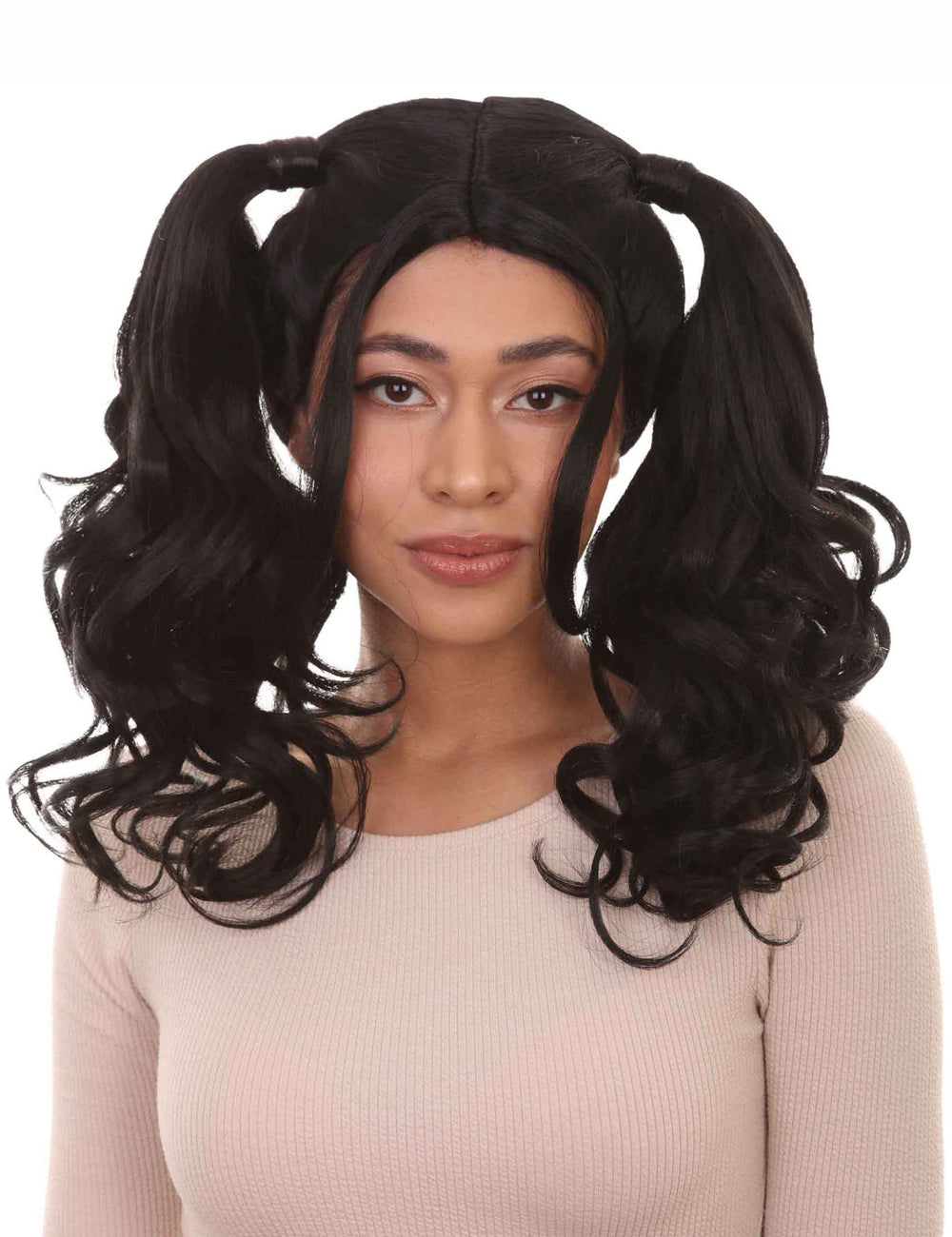 Wigs2you ハロウィンパーティー プレミアム レディース H-757 ドリー ピグテール ウィッグ ブラックカラー