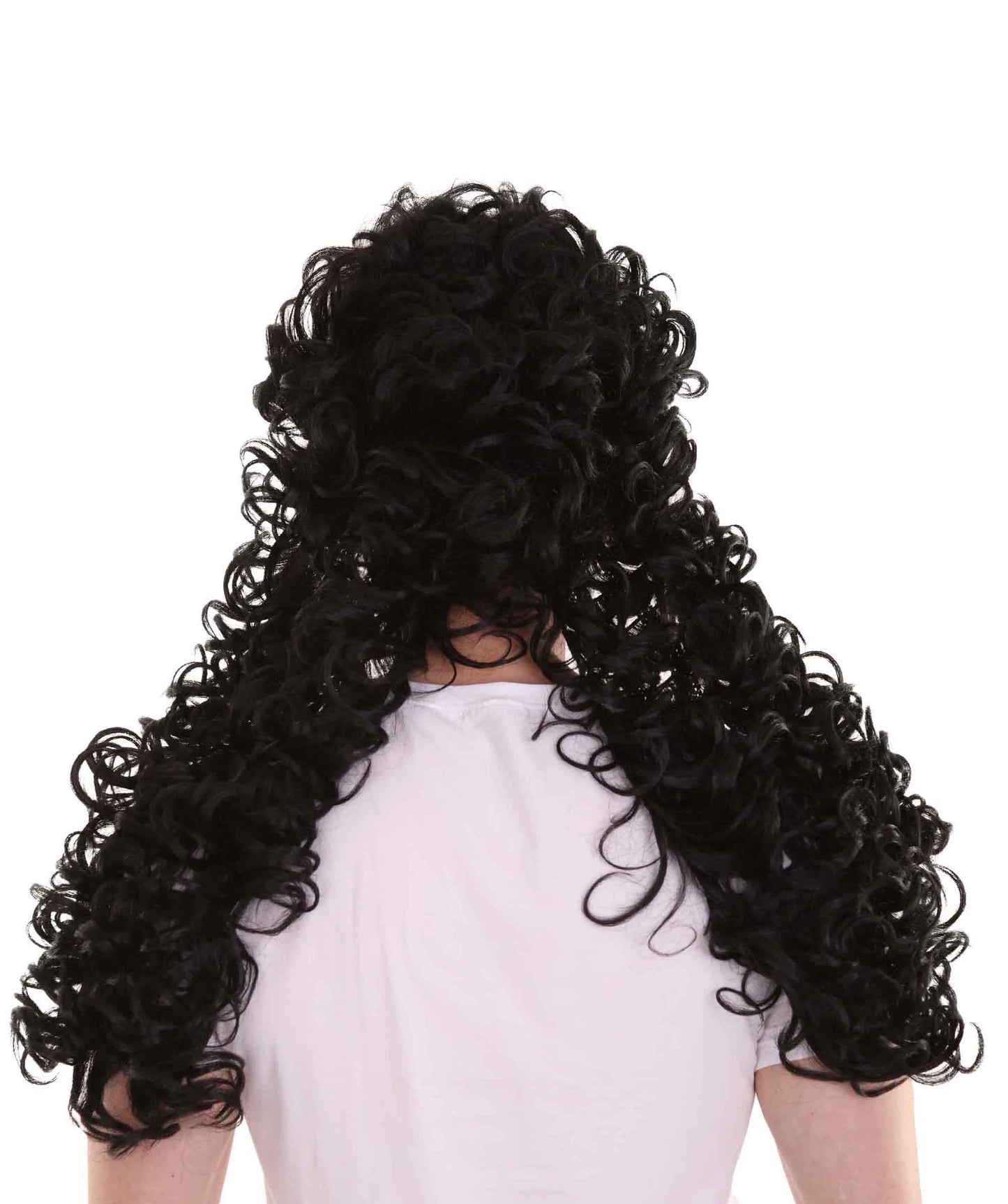 ハロウィンパーティ プレミアム 男性用 H-4785 海賊キャプテン ロングカーリーブラックウィッグ
