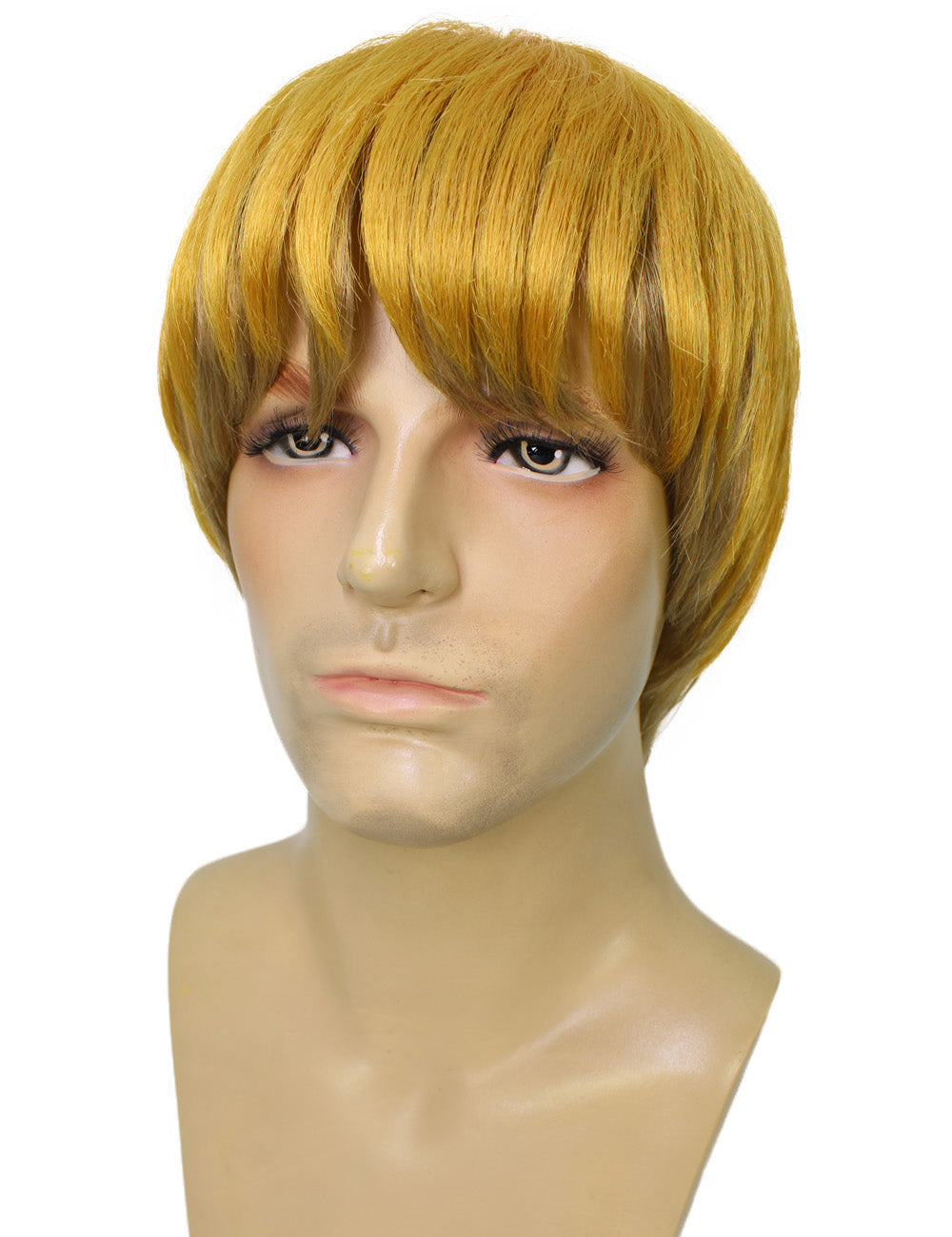 ハロウィンパーティ プレミアム メンズ H-5649 マンガ「タイタンアタック」ブロンドアンダーカット合成繊維ヘアウィッグ