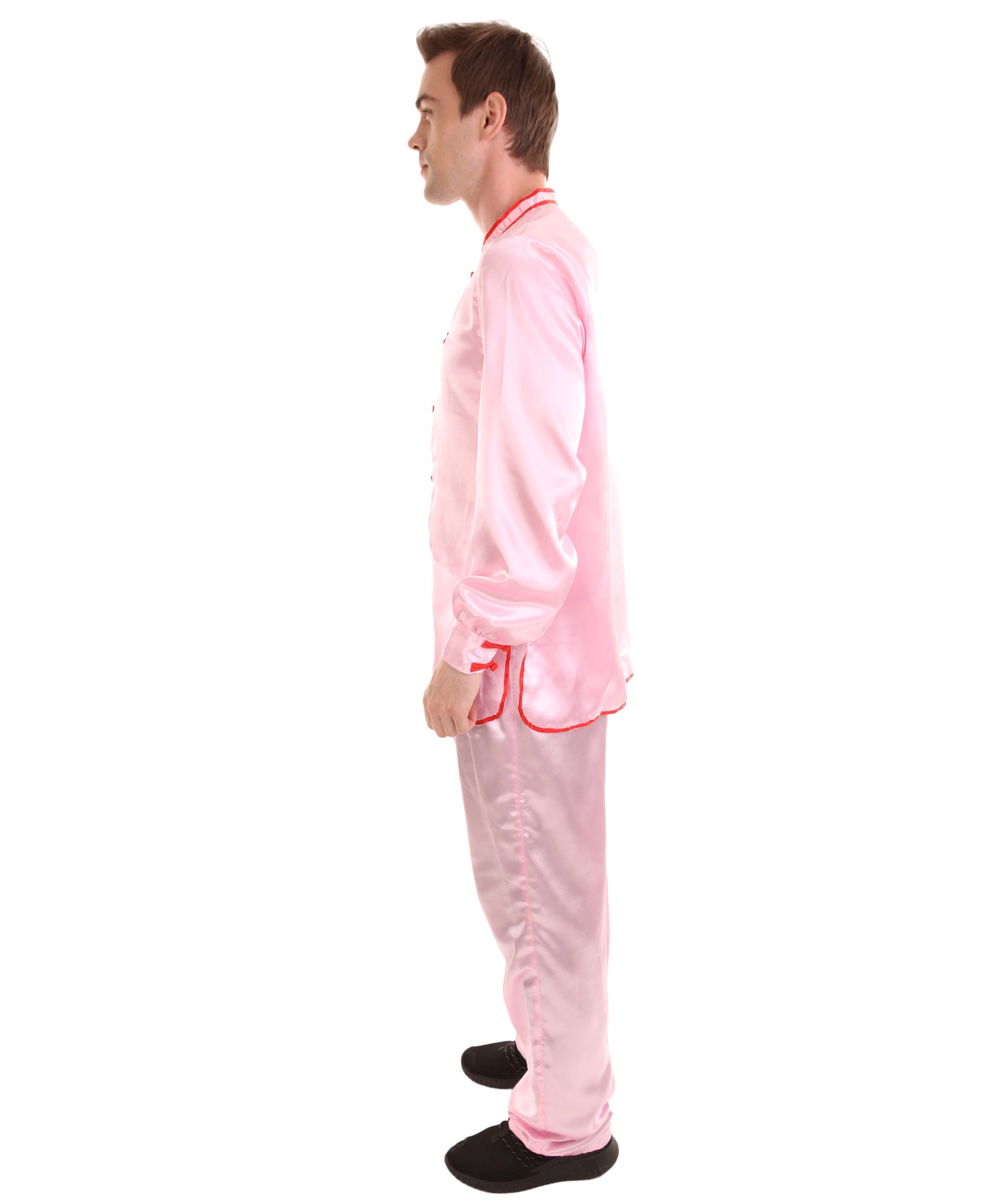 大人用メンズ JCO-269_11 中国の伝統的なカンフー ライトピンクサテン 制服 コスプレ衣装
