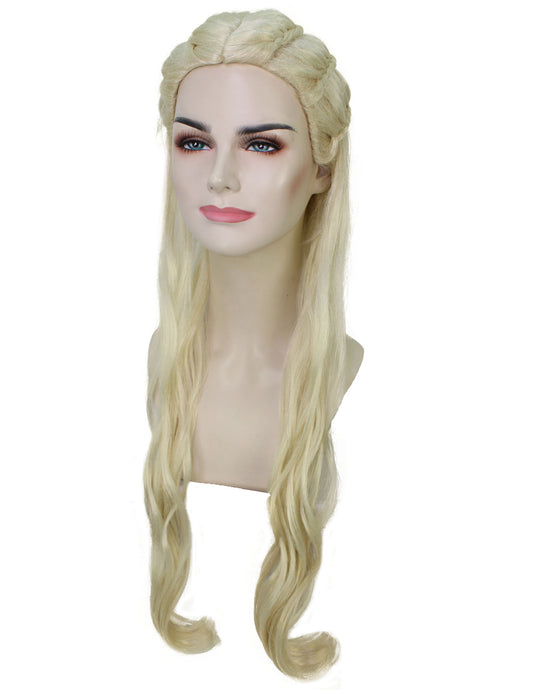 ウィメンズ H-5737 ファンタジー TV ショー ドラゴンクイーン ブレイデッド ウィッグ 難燃性 100% 合成ファイバー コスプレウィッグ