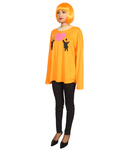 大人向け女性用 JCO-169_1 バレンタインデー 恋に落ちる ロングスリーブ オレンジ コスプレ コスチュームコレクション