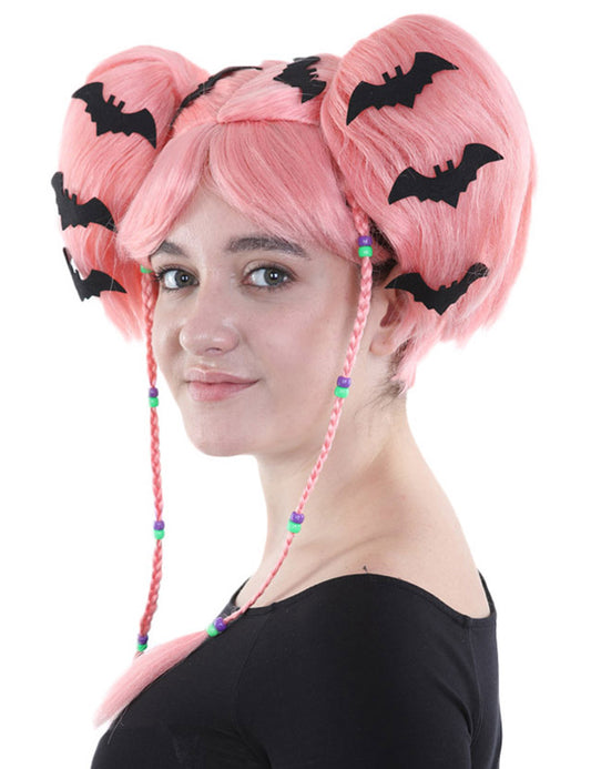 Wigs2you ハロウィンパーティープレミアム レディース H-715 バットエンジェルウィッグ コーラルカラー