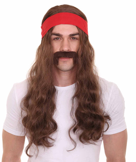 ハロウィンパーティープレミアム メンズ H-3590 シップアホイ パイレート ウィッグ ウィッグ アンド マスタッシュ