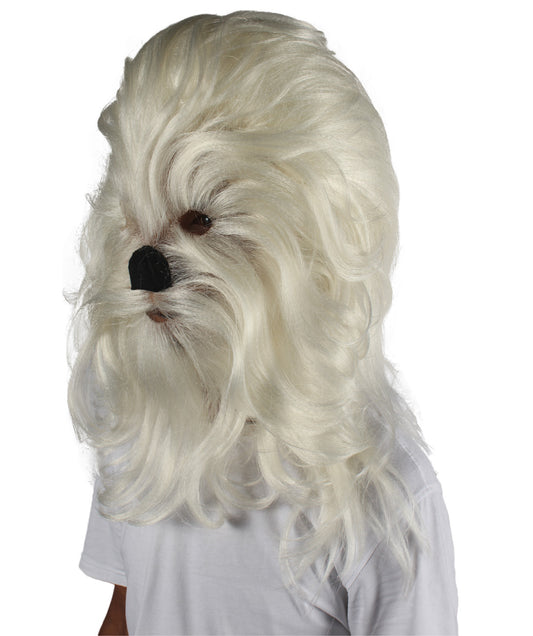 大人 男女兼用 長い毛深い戦士 エイプ軍の指導者 抵抗戦士 ホワイト コスプレウィッグ H-5165 ハロウィンに最適 通気性のある合成繊維