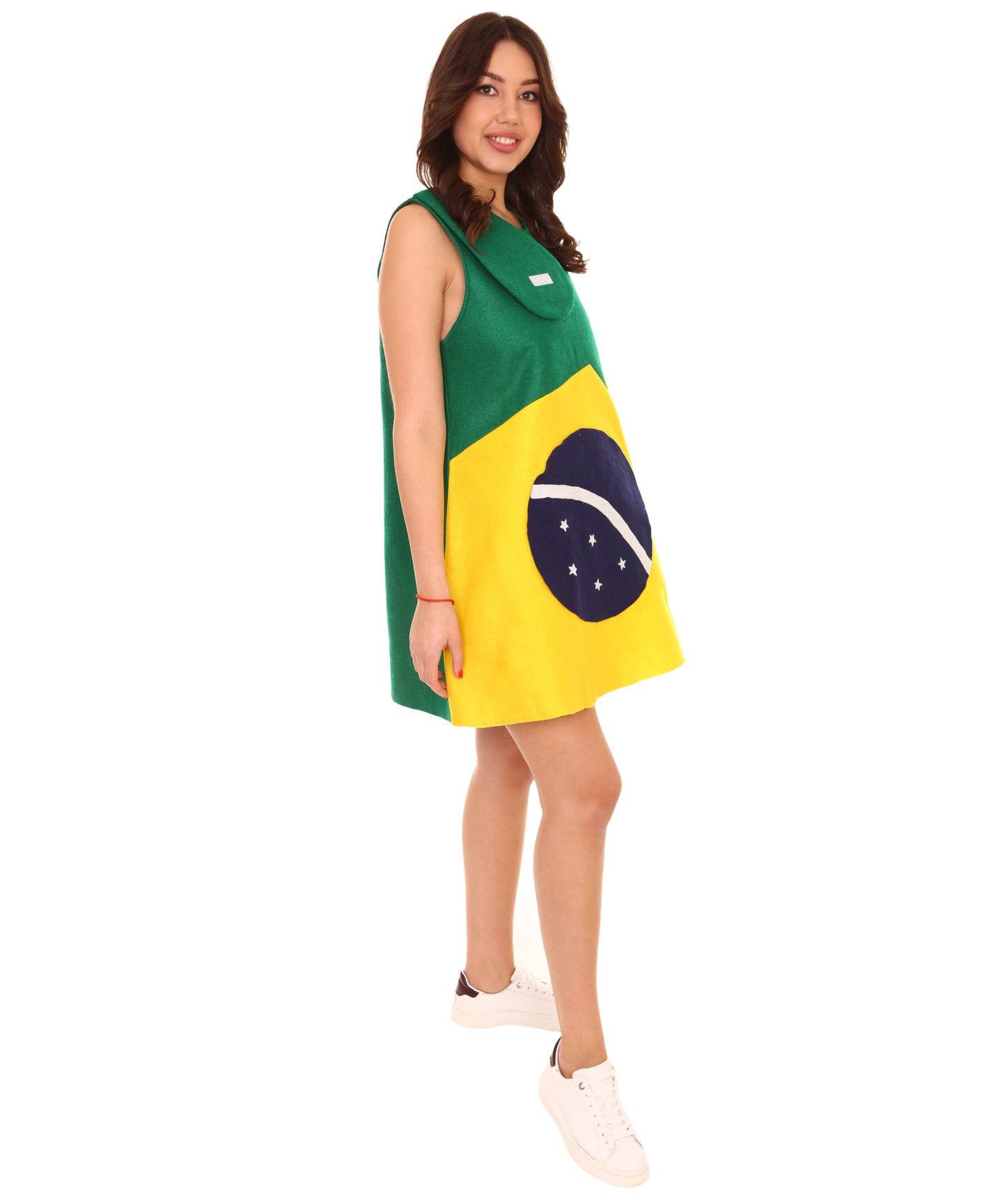 ブラジル国旗 トロールのドレス スポーツコスチューム 愛国コスプレ 大人女性用 JCO-184 コスチューム