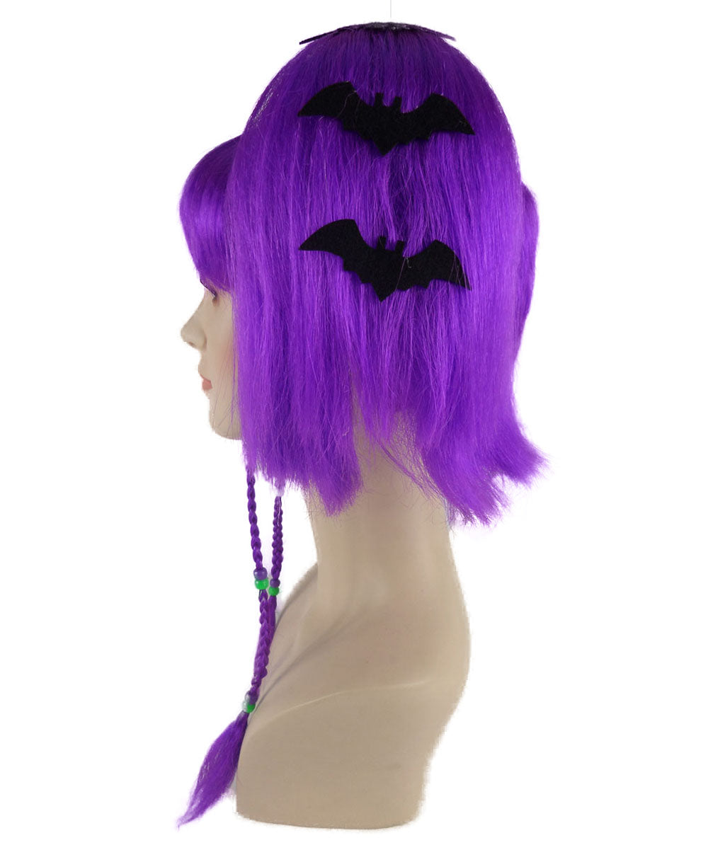 Wigs2you ハロウィンパーティー プレミアム レディース H-712 バットエンジェル ウィッグ ネオンパープル色