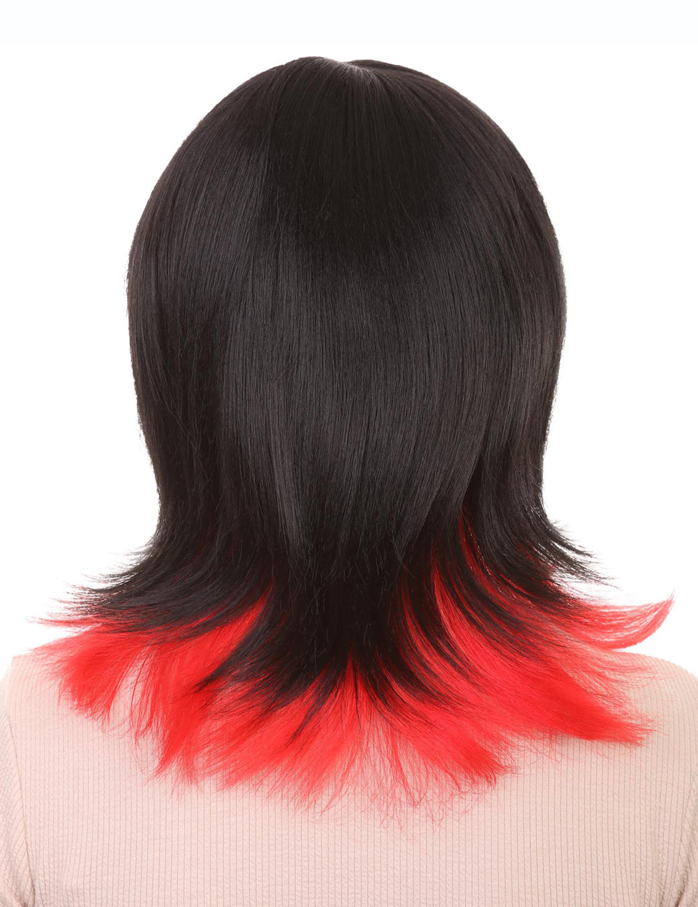 Wigs2you ハロウィンパーティー プレミアム レディース H-676 黒赤ウィッグ