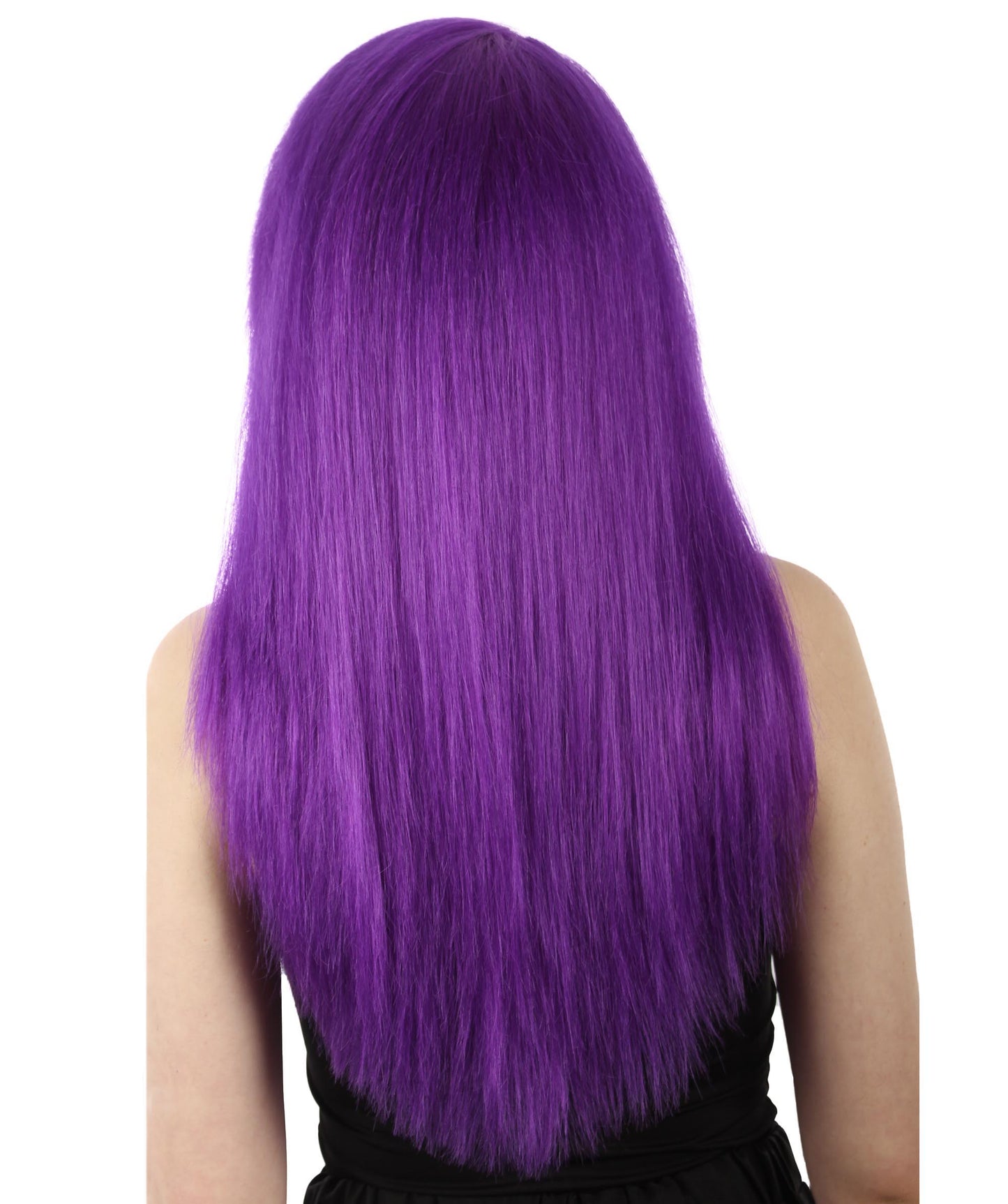 女性用ロングストレートサイドパートコスプレウィッグ パープル H-5220_12 ファンシースタイル プレミアムハロウィンパーティーウィッグコレクション
