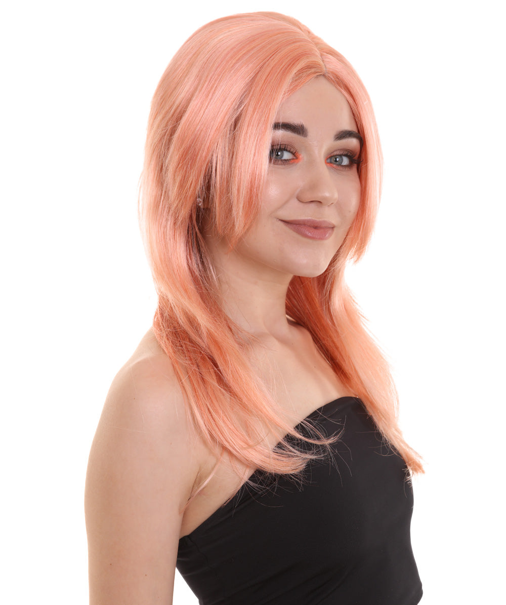 Wigs2you ハロウィンパーティー プレミアム レディース H-933 3レイヤーのパーティーガールウィッグ ピーチ色