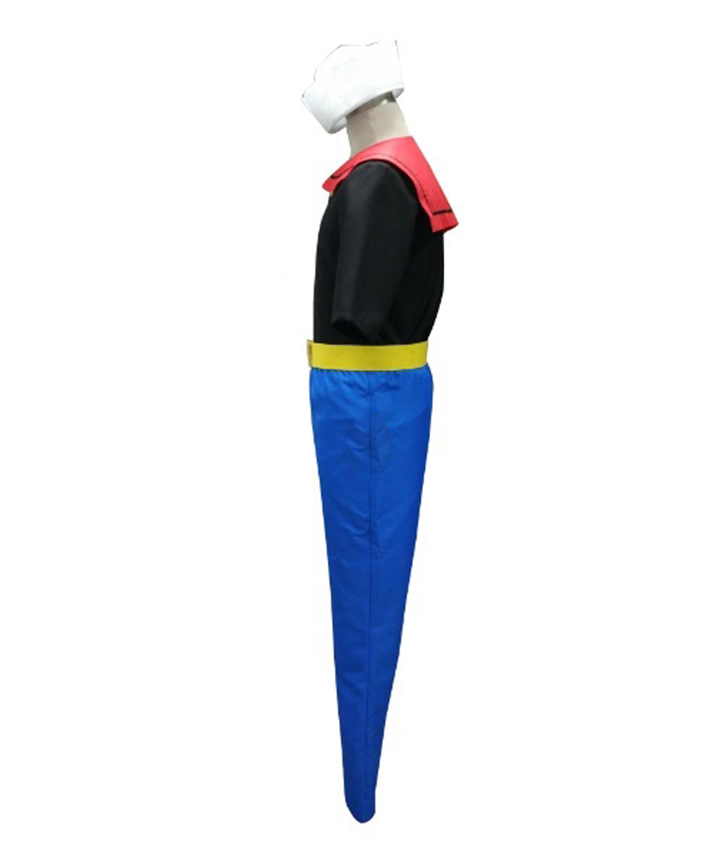 男性用 JCP-070 セーラーキャプテン 5ピースコスチューム ブラックとブルー コスプレ衣装