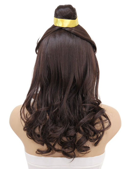 レディースファッション C-034 ロングウェービー C-ブラウン コスプレ ヒートスタイルウィッグ