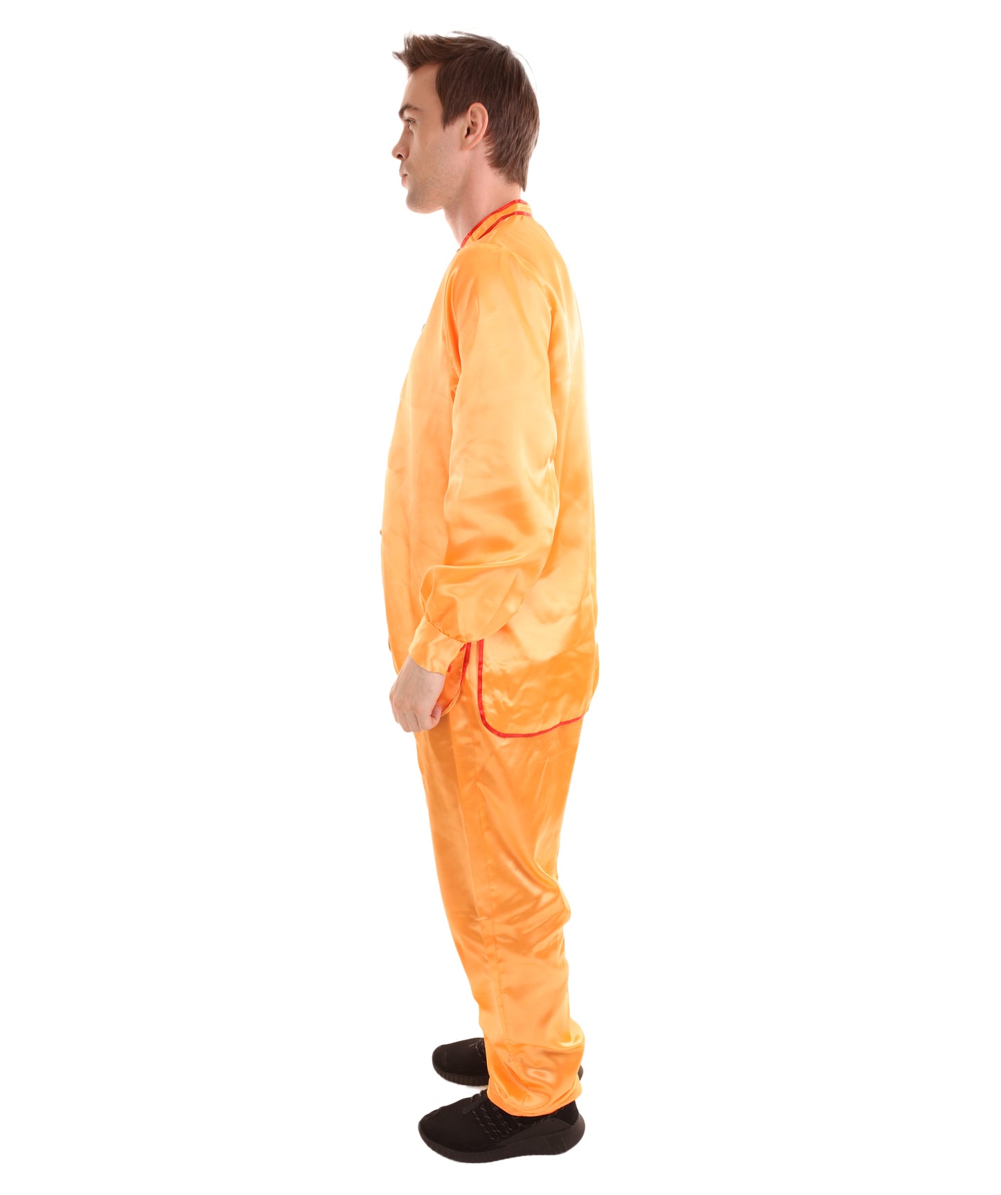 大人用メンズ JCO-269_10 中国の伝統的なカンフー オレンジサテン 制服 コスプレ衣装