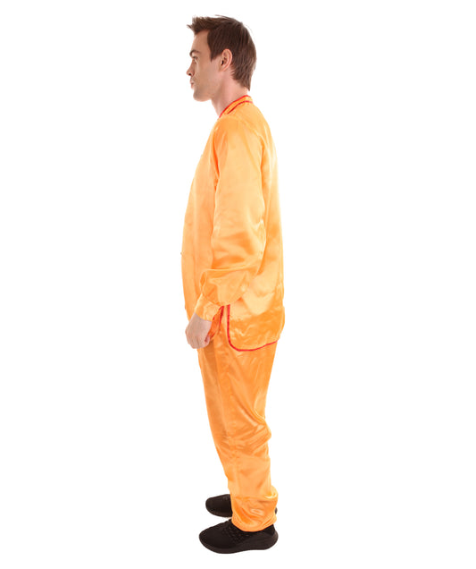 大人用メンズ JCO-269_10 中国の伝統的なカンフー オレンジサテン 制服 コスプレ衣装