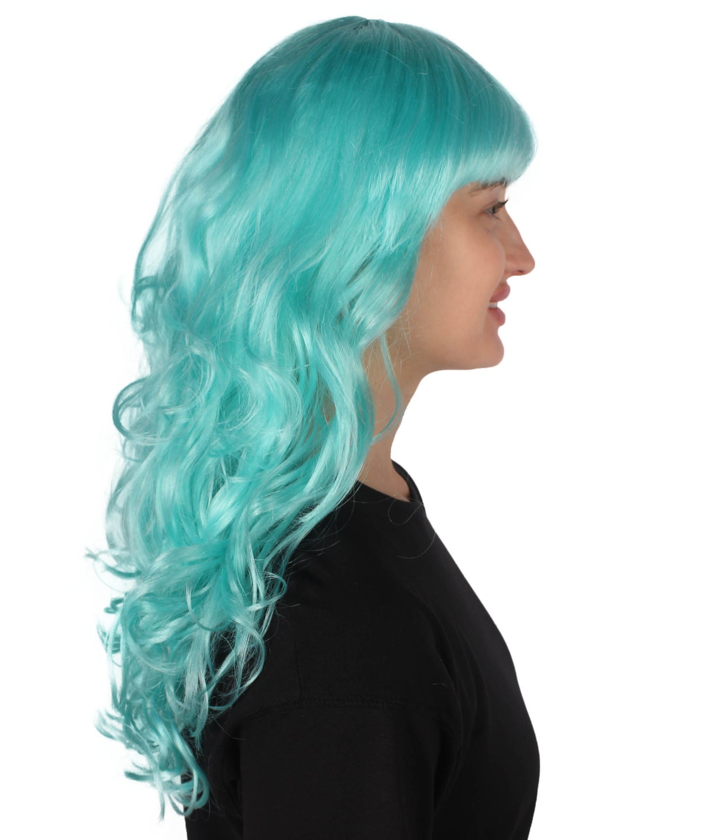 Wigs2you ハロウィンパーティープレミアム H-819 バットマン 女性ジョーカーウィッグ ブルーレイク色