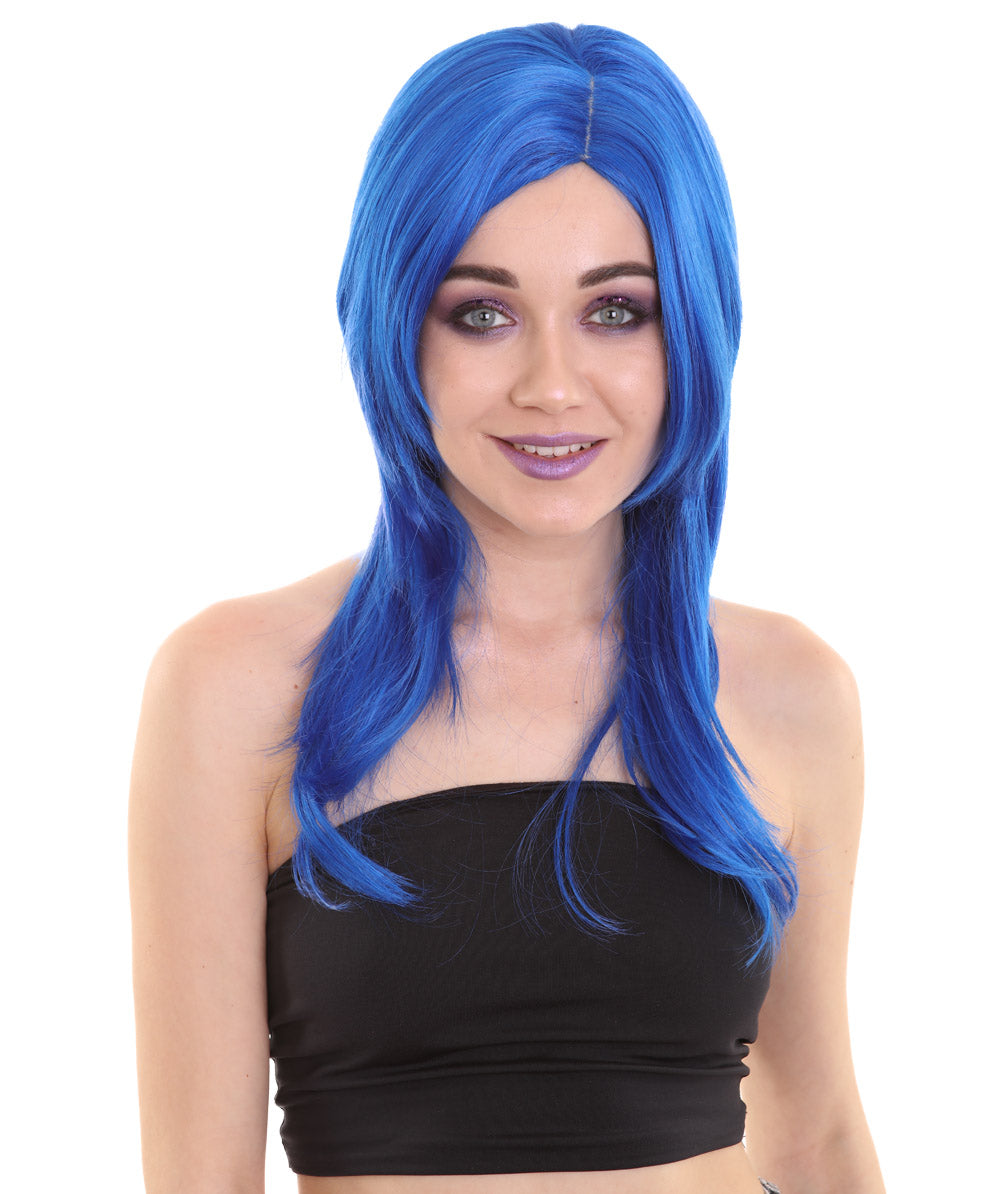 Wigs2you ハロウィンパーティープレミアム H-939 3レイヤーのパーティーガールウィッグ ダークブルー色