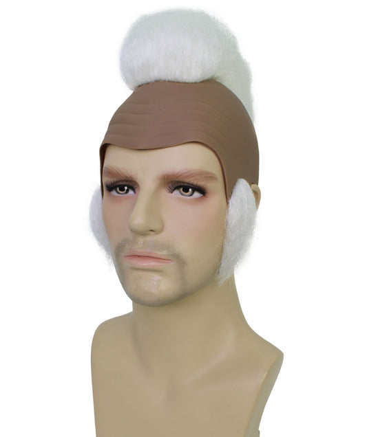 男性用 H-6281 タフ ブラック ガイ T モヒカン ウィッグ、マルチポールカラー、ハロウィンに最適、難燃性合成繊維