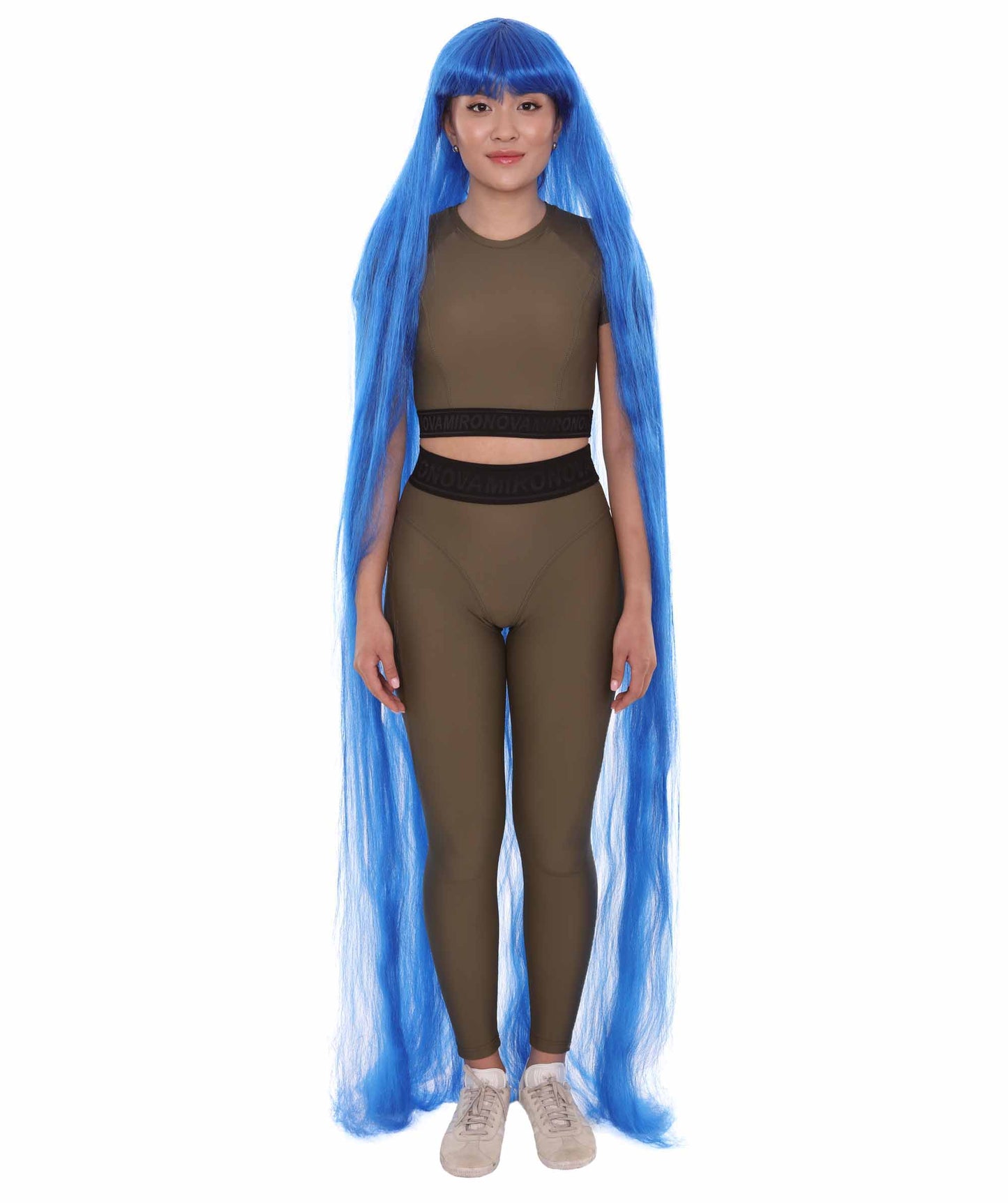 70エクストラロングダークブルー女性用ウィッグコレクション H-3257 華やかなハロウィンウィッグ プレミアム通気性のあるキャップレスキャップ