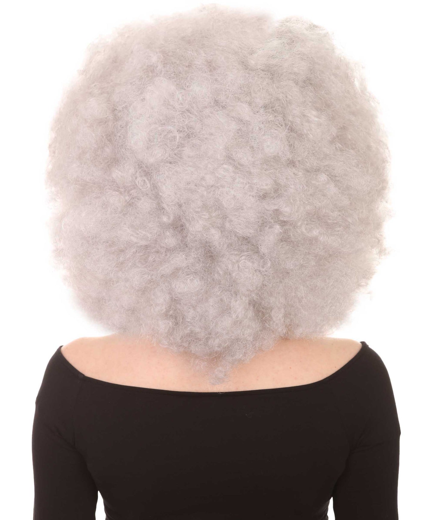 Wigs2you ハロウィン パーティー プレミアム レディース H-1250 着けやすい 快適なフィット感 グレー アフロ スモール ボウウィッグ