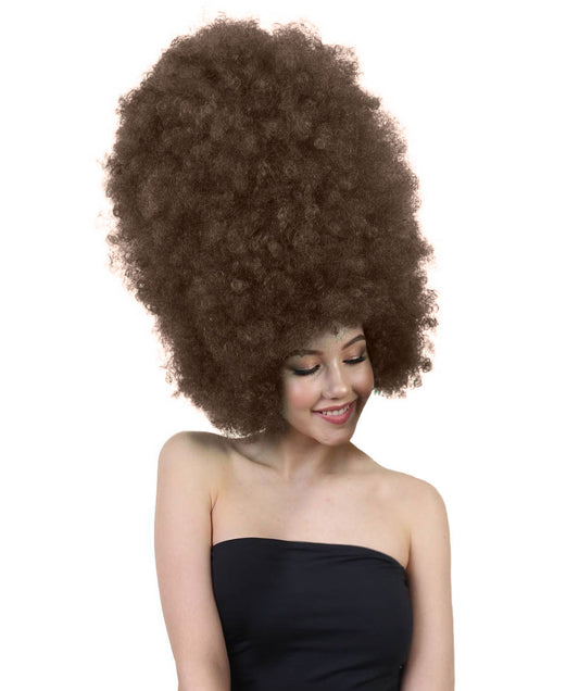 Wigs2you ハロウィンパーティー プレミアム レディース H-2016 着用しやすいスーパーサイズ ジャンボブラウン アフロウィッグでスタイルをスーパーサイズに