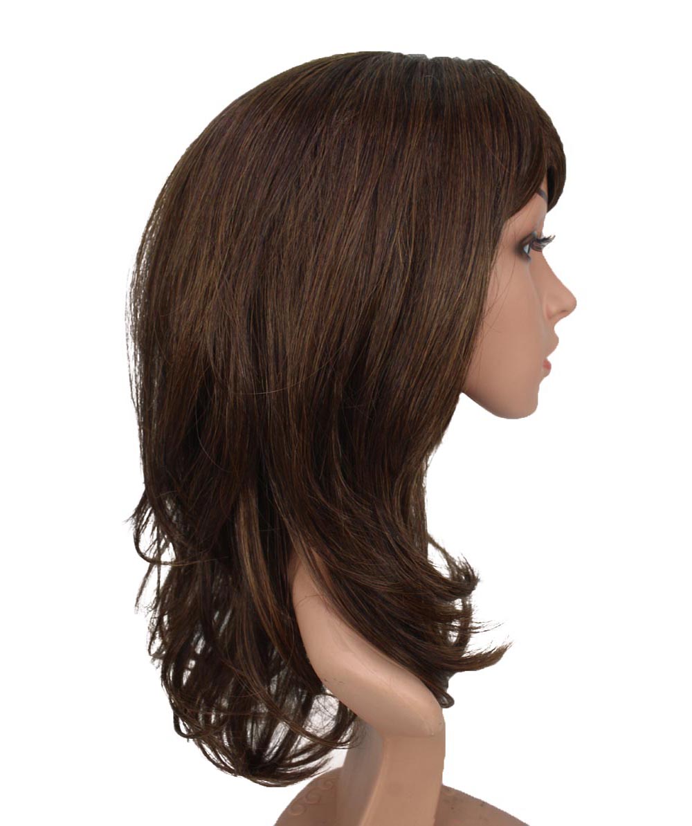 エアリーカールが可愛い!ふわふわヘアで柔らかな女の子に 耐熱です ウィッグネット付き W-537