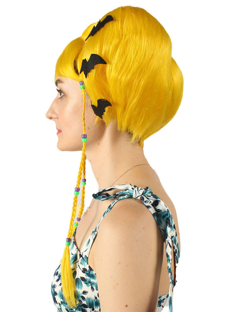 Wigs2you ハロウィンパーティープレミアム レディース H-698 バットエンジェルウィッグ イエロー色