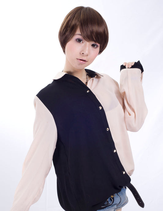 ショートレイヤーと前髪のフルウィッグ