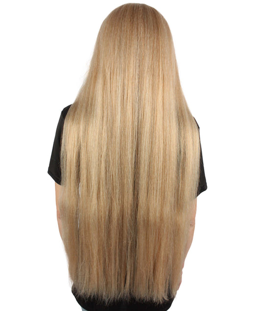 女性 36インチ 超長いウィッグ ストロベリーブロンド H-5379_25 バングなし コスプレ衣装の髪ウィッグ