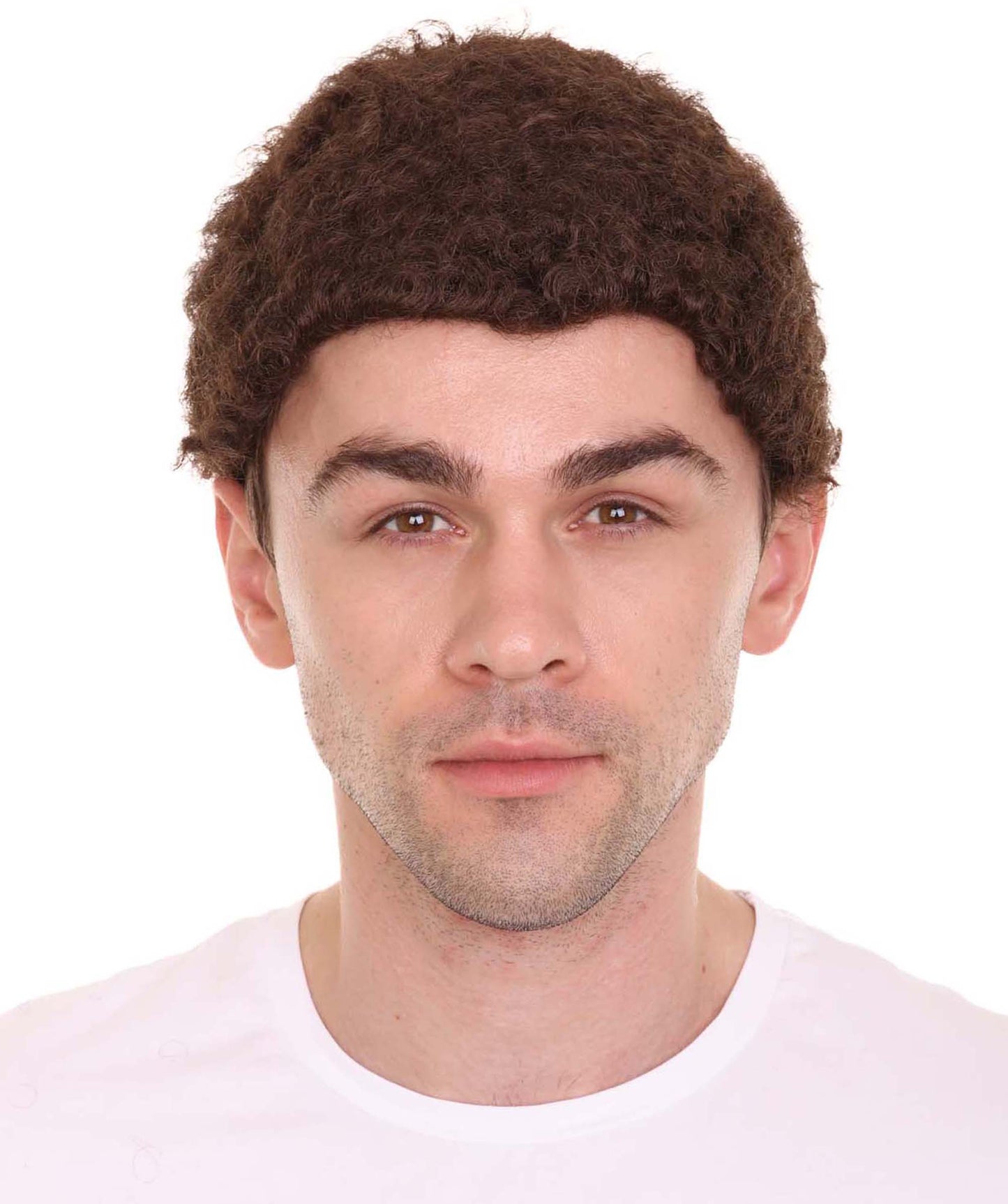 Wigs2you ハロウィンパーティー プレミアム メンズ H-617 コウノトリ アフロウィッグ ダークブラウン色
