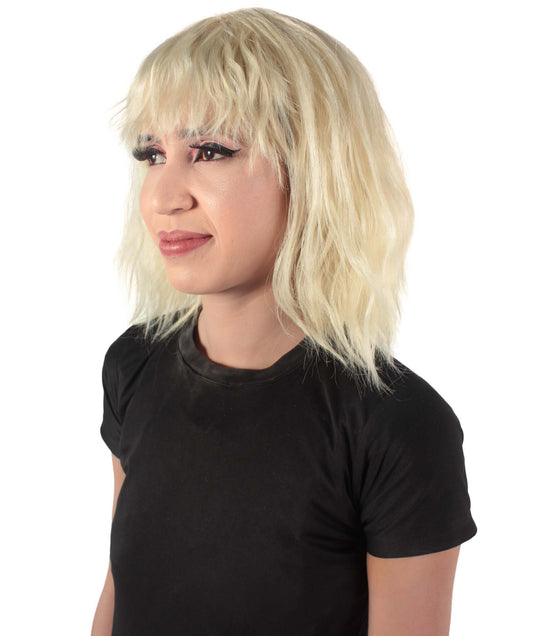 女性用ショルダーレングスバング波状コスプレウィッグ ベージュ H-5229_16 ファンシースタイル プレミアムハロウィンパーティーウィッグコレクション