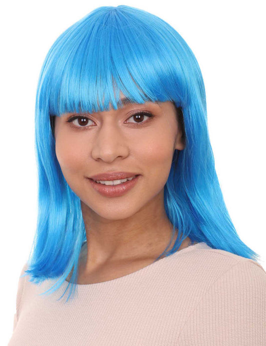 Wigs2you ハロウィンパーティープレミアム レディース H-658 ブライトブルーボブウィッグ