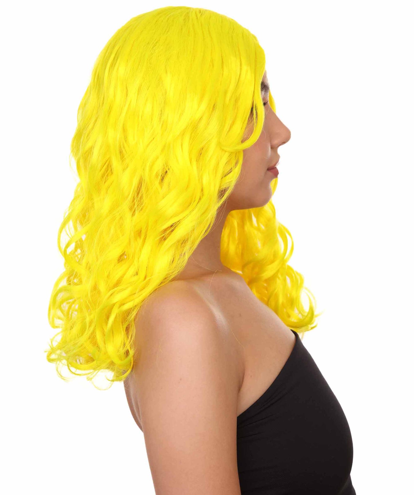 Wigs2you ハロウィンパーティー プレミアム レディース H-1110 とても着け心地の良いアリスウィッグ 鏡の国のアリス ネオンイエローカラー