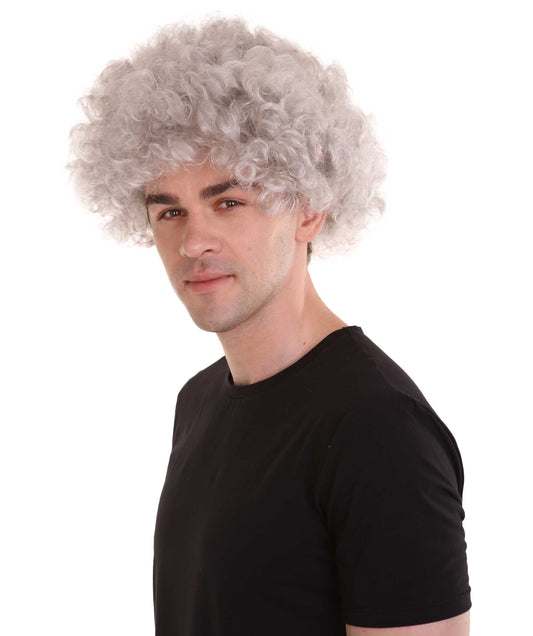 男性用 グレー アフロ ウィッグ H-2446 ハロウィンパーティー に最適