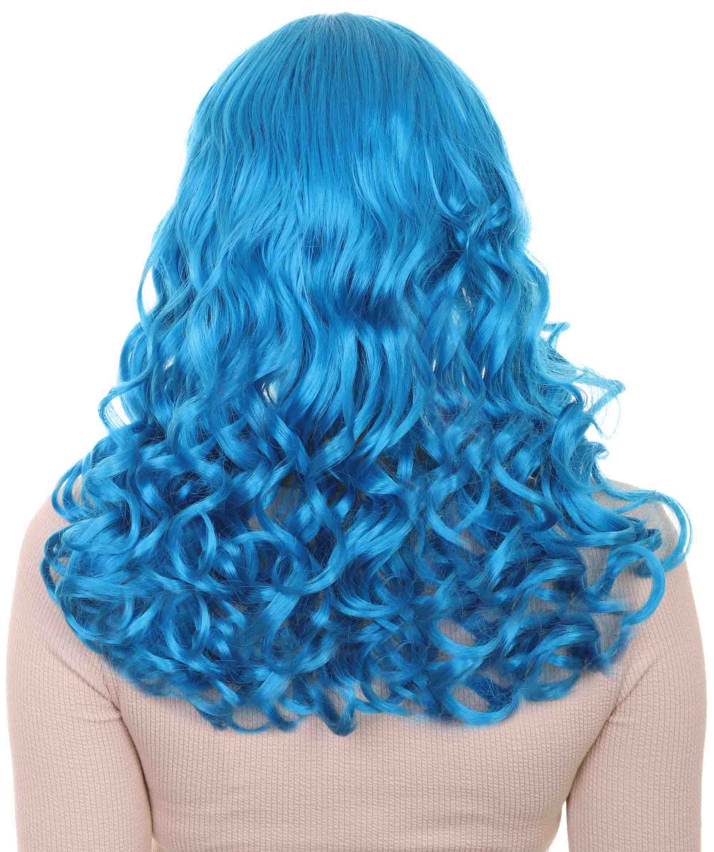 Wigs2you ハロウィンパーティープレミアムレディース H-1111 とても快適なアリスウィッグ 鏡の国のアリス ネオンブルーカラー