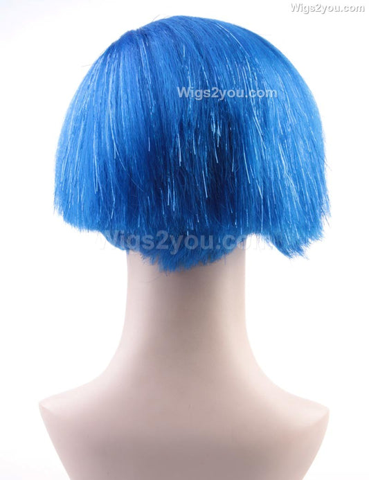 嘆かわしい青い婦人用かつら|セクシーなコスプレ党ハロウィンかつら|割増空気を通すCaplessなキャップH-434