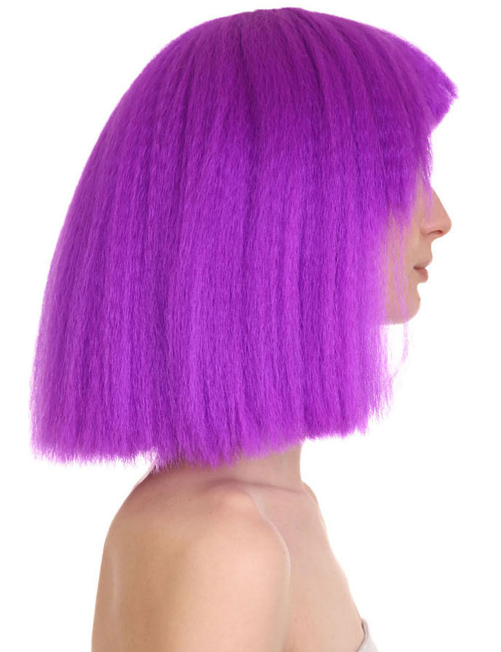 Wigs2you ハロウィンパーティープレミアムレディース H-1524 美しいルックを手に入れよう!ポップスターネオンパープルウィッグ