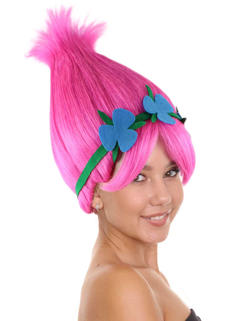 Wigs2you ハロウィン パーティー プレミアム レディース H-1448 着けやすい 快適なフィット感 コスプレウィッグ ポピートロールズ スタイル ピンクカラーウィッグ