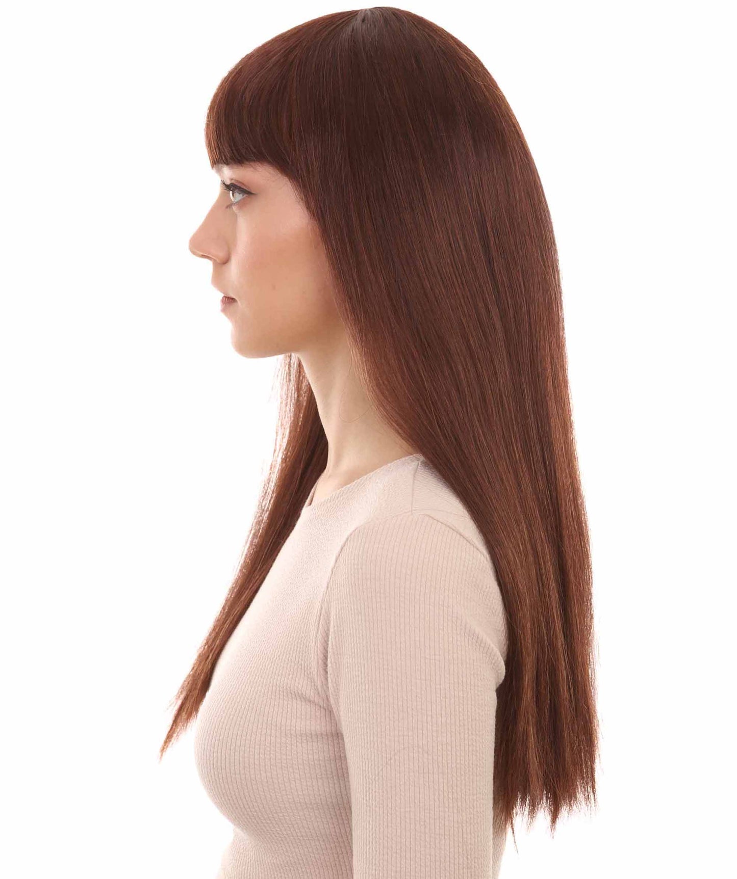 ハロウィンパーティ プレミアムレディース H-5026 ロングボブ ブラウンウィッグ