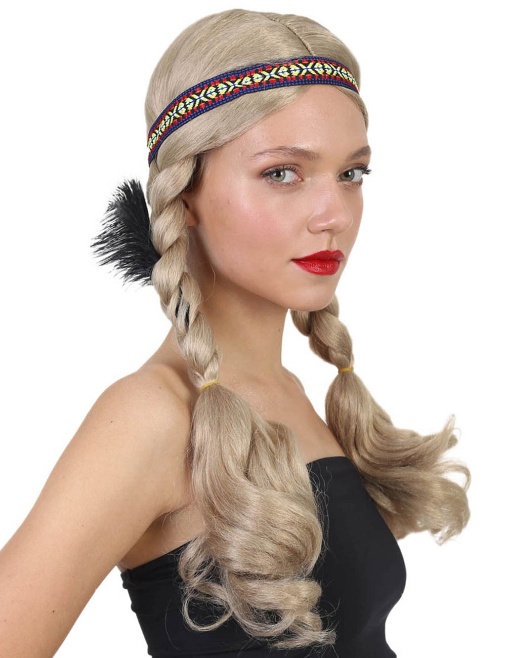 Wigs2you ハロウィンパーティープレミアムレディース H-1473 美しいルックを手に入れよう!ネイティブインディアンスタイルのウィッグ