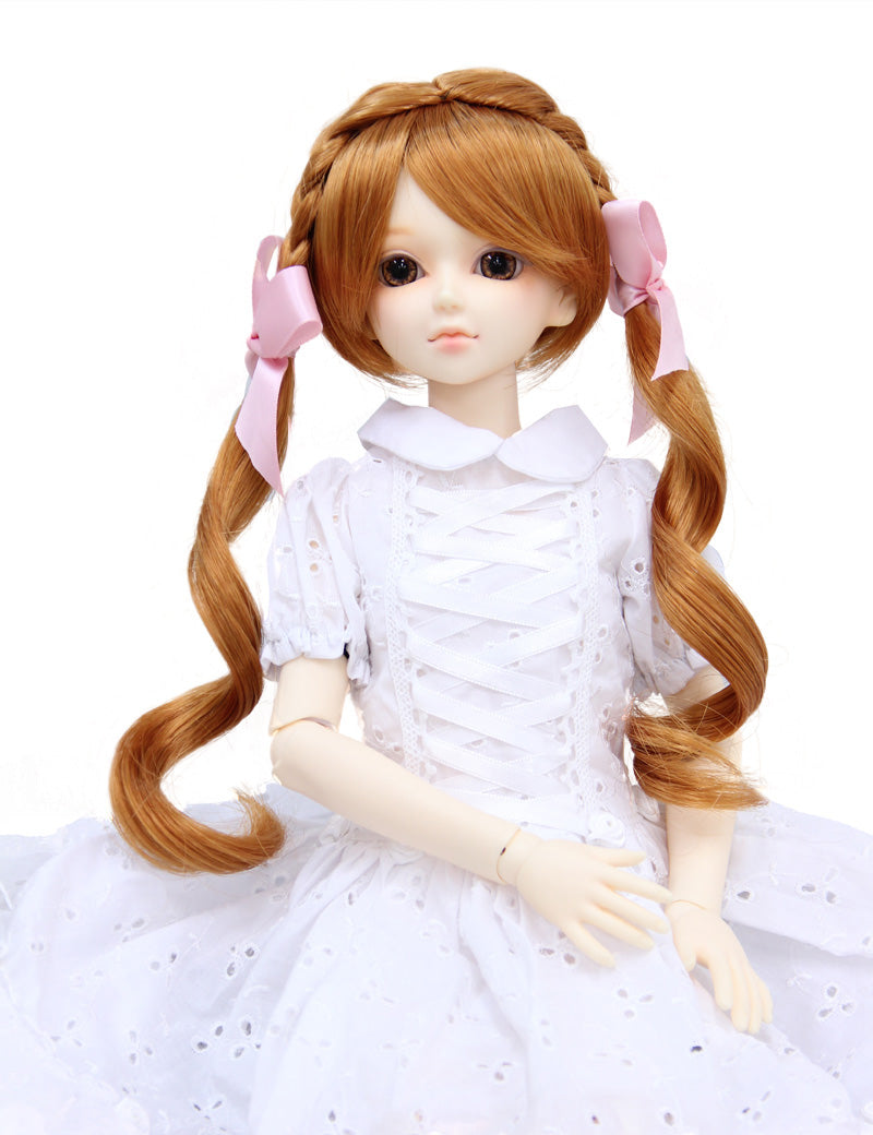かわいいリボンとウェービーポニーテール WD60-002 ドールウィッグ ゴールデンの色