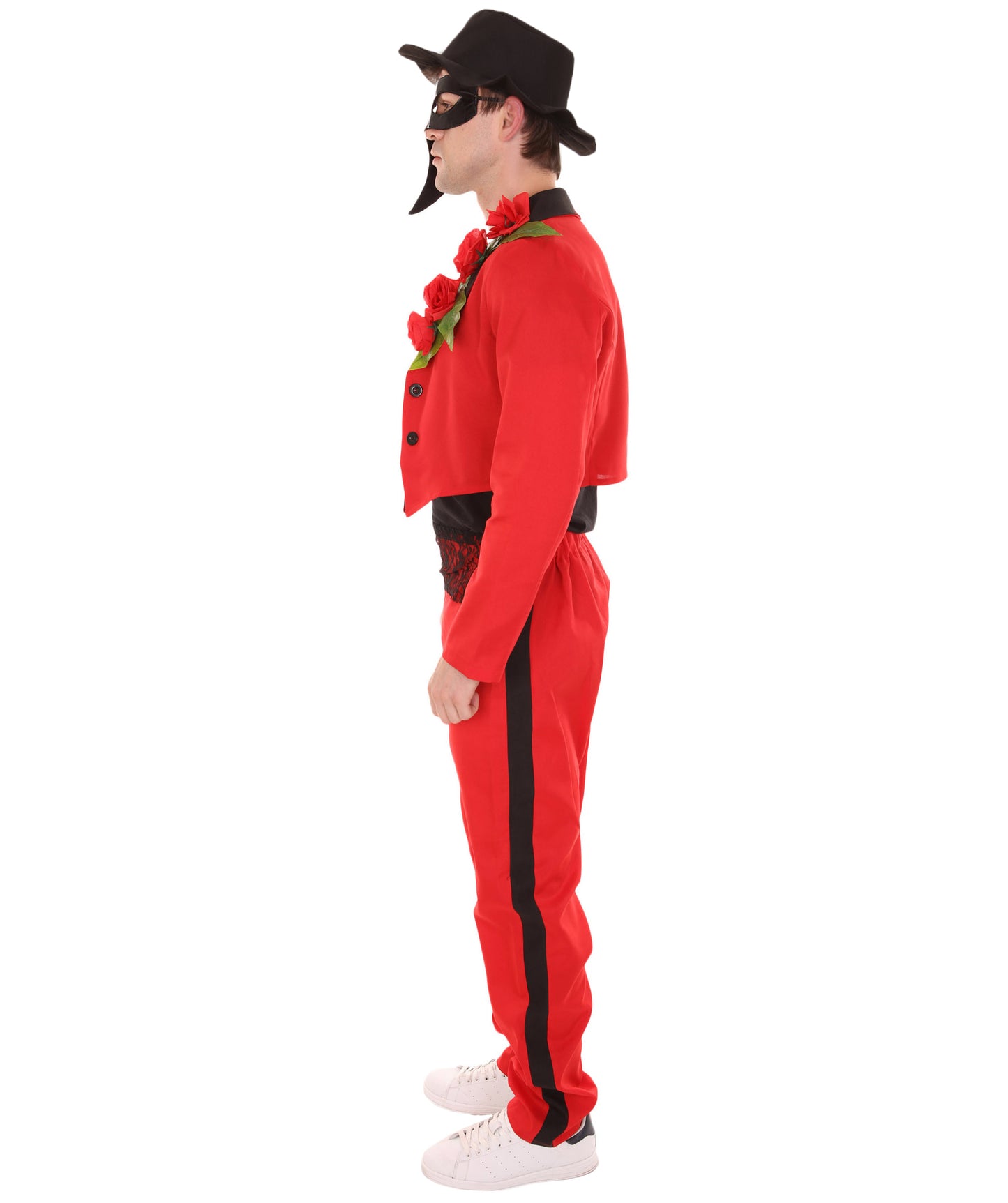 男性 JCP-102_2 のデイ・オブ・ザ・デッド セニョール 赤と黒のコスプレコスチューム