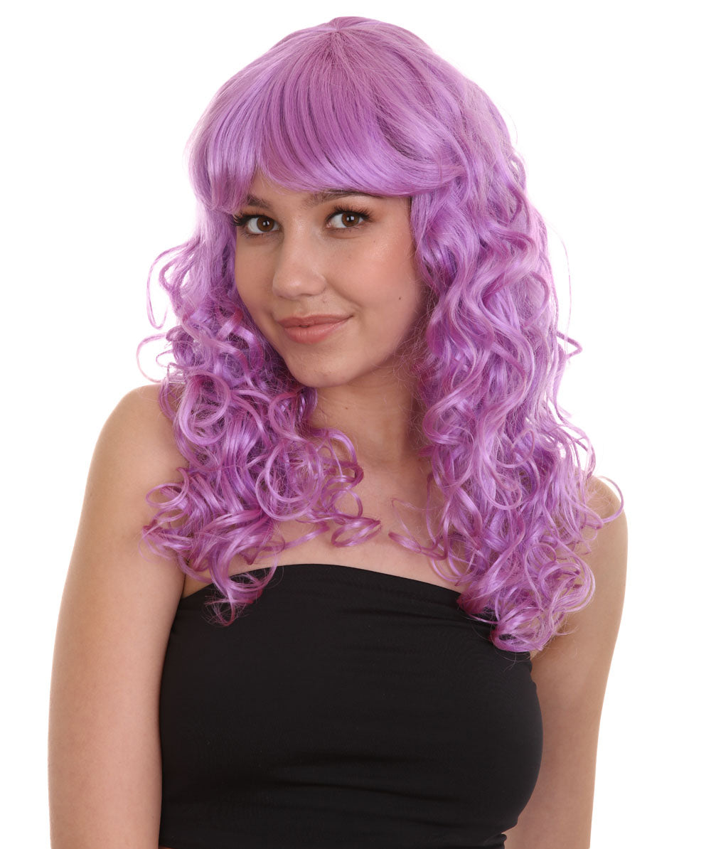 Wigs2you ハロウィンパーティー プレミアム レディース H-1007 着用しやすい ベラウィッグ Lt パープルカラー