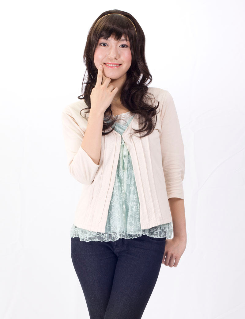 ハーフウィッグ レトロで可愛いボブスタイル♪大きいコームでしっかり固定!耐熱です♪ W-819